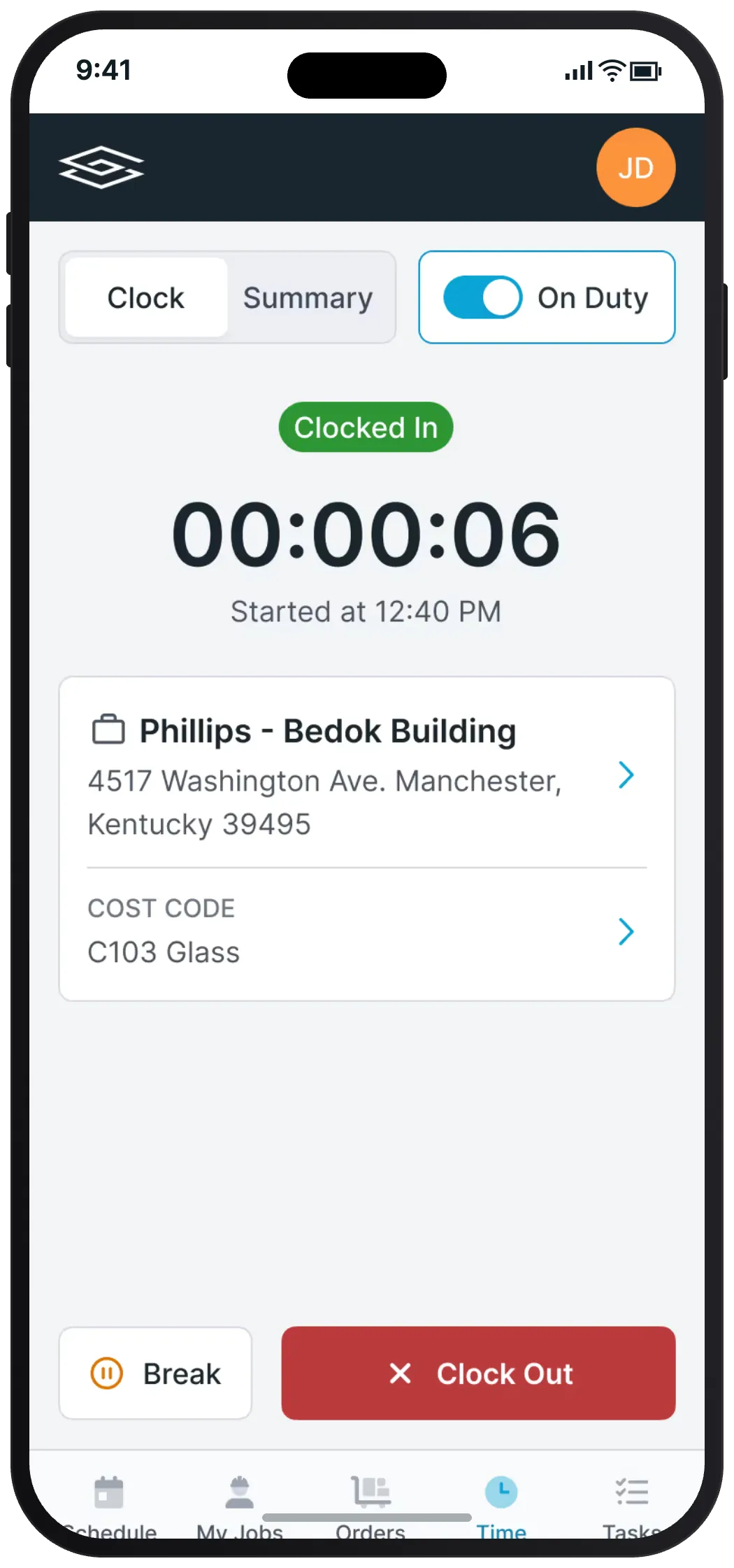 Field, shop, and daily reports view